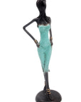 Bronze 40 cm turquoise n°4 Bronzes d'Afrique