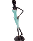 Bronze 40 cm turquoise n°4 Bronzes d'Afrique