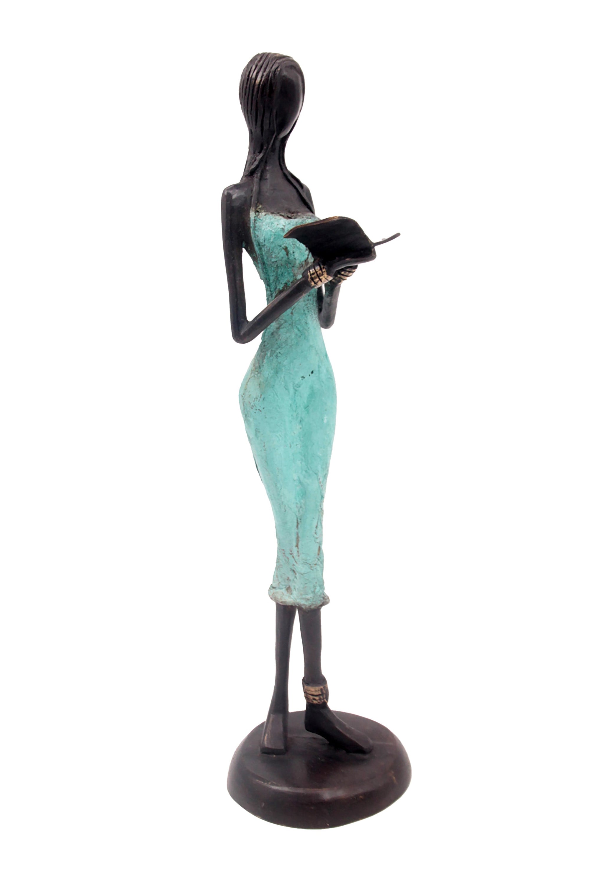 Bronze 40 cm turquoise n°5 Bronzes d'Afrique
