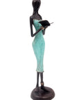Bronze 40 cm turquoise n°5 Bronzes d'Afrique
