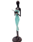 Bronze 40 cm turquoise n°5 Bronzes d'Afrique