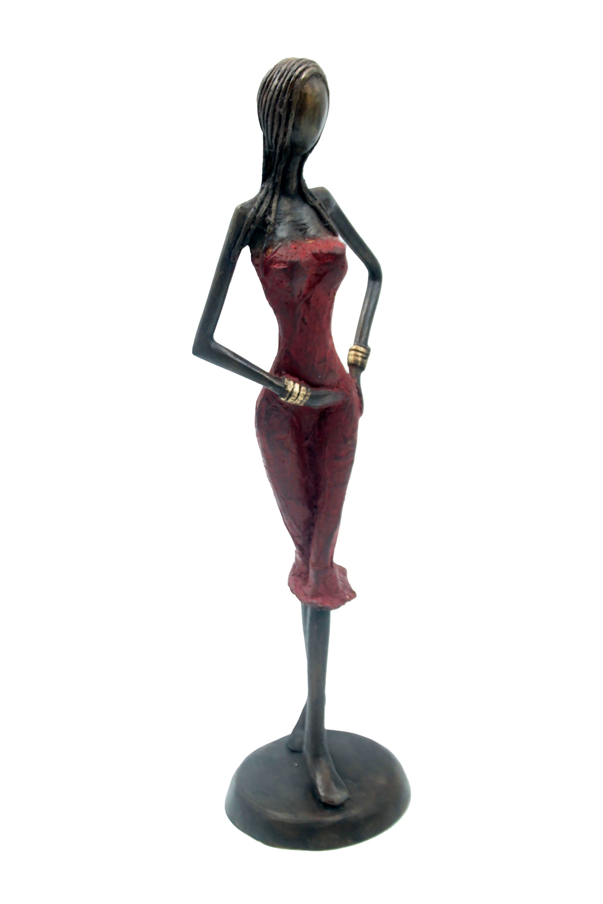 Bronze 40 cm rouge n°6 Bronzes d'Afrique
