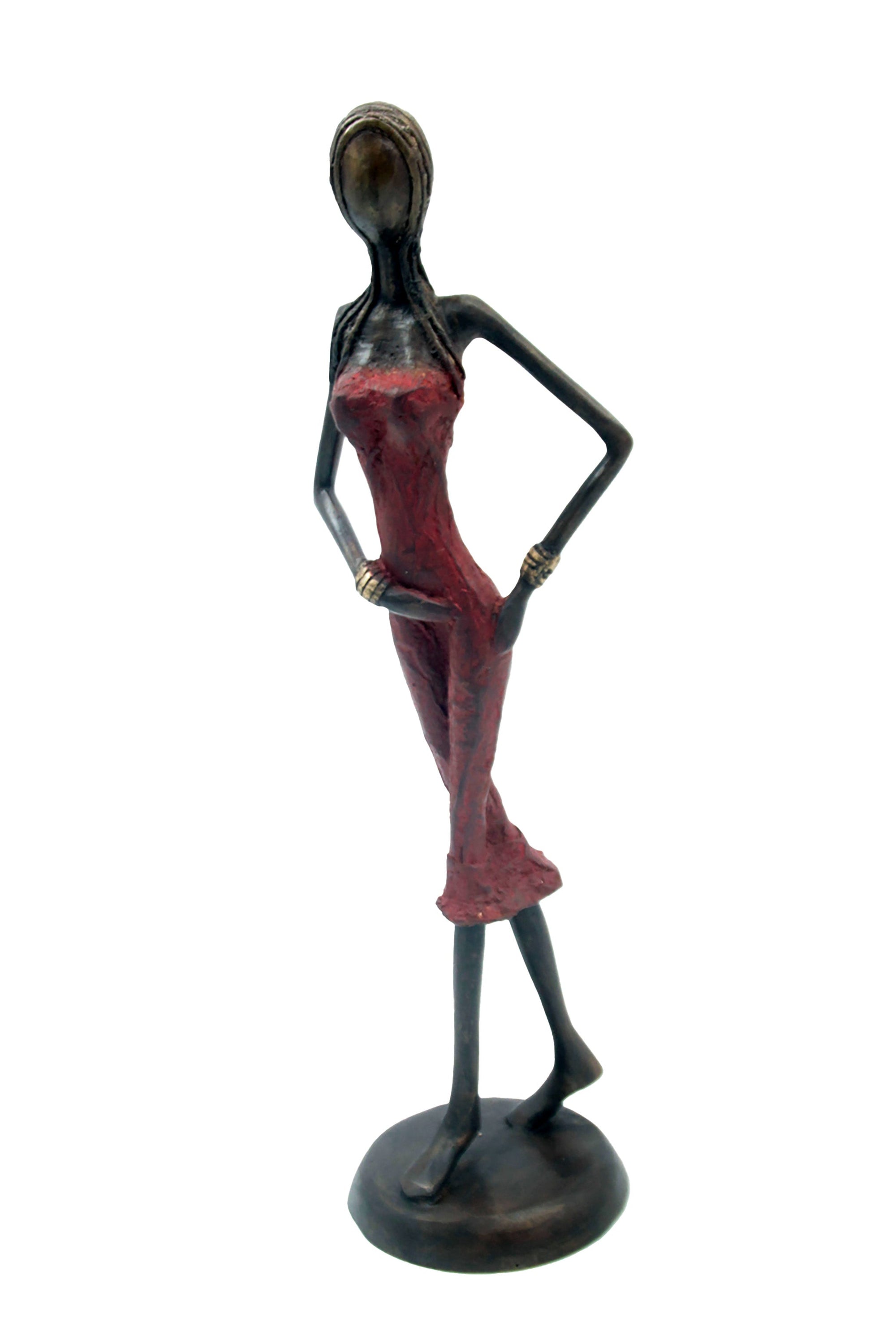 Bronze 40 cm rouge n°6 Bronzes d'Afrique