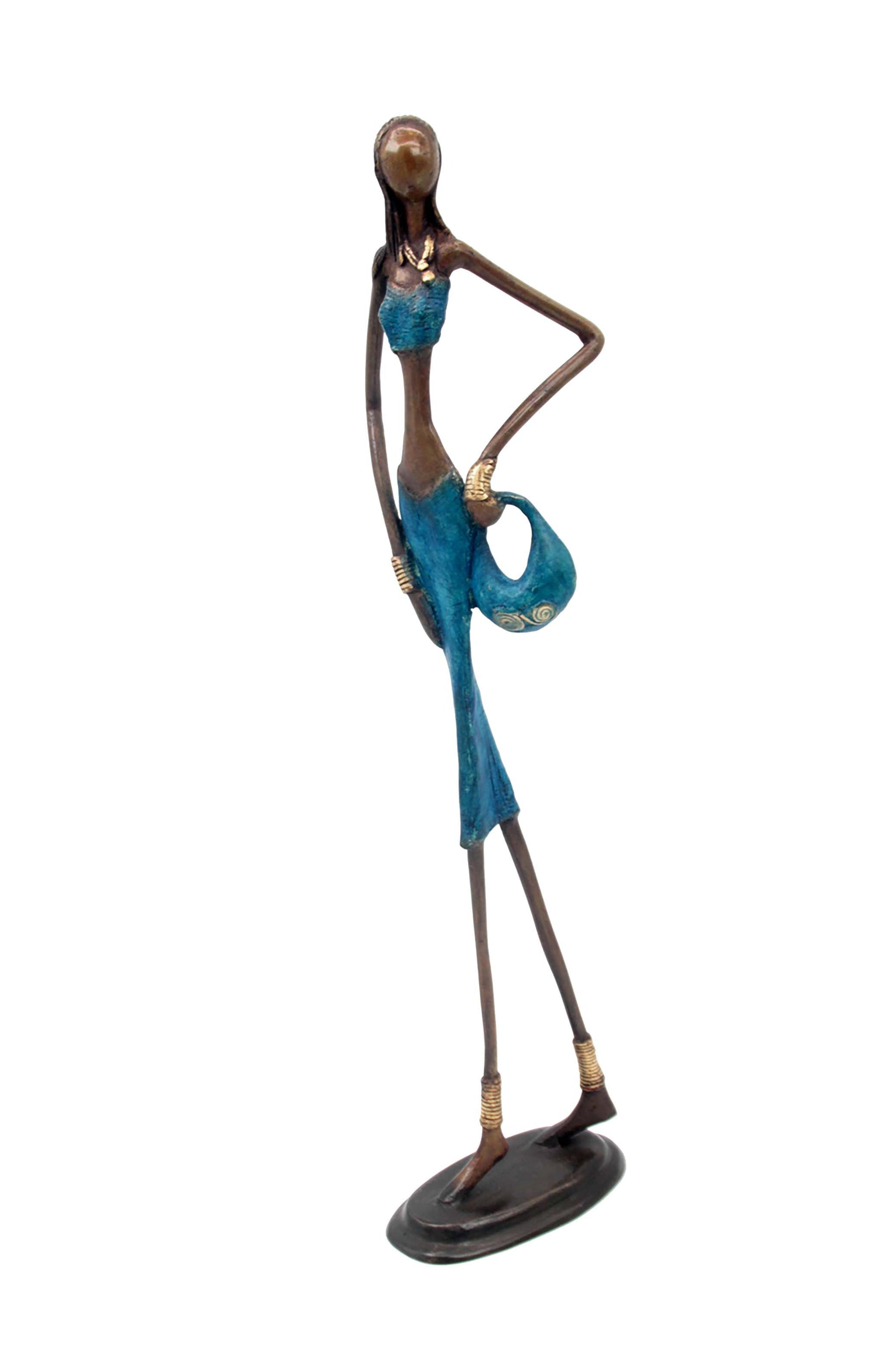 Bronze 55 cm bleu n°8 Bronzes d'Afrique
