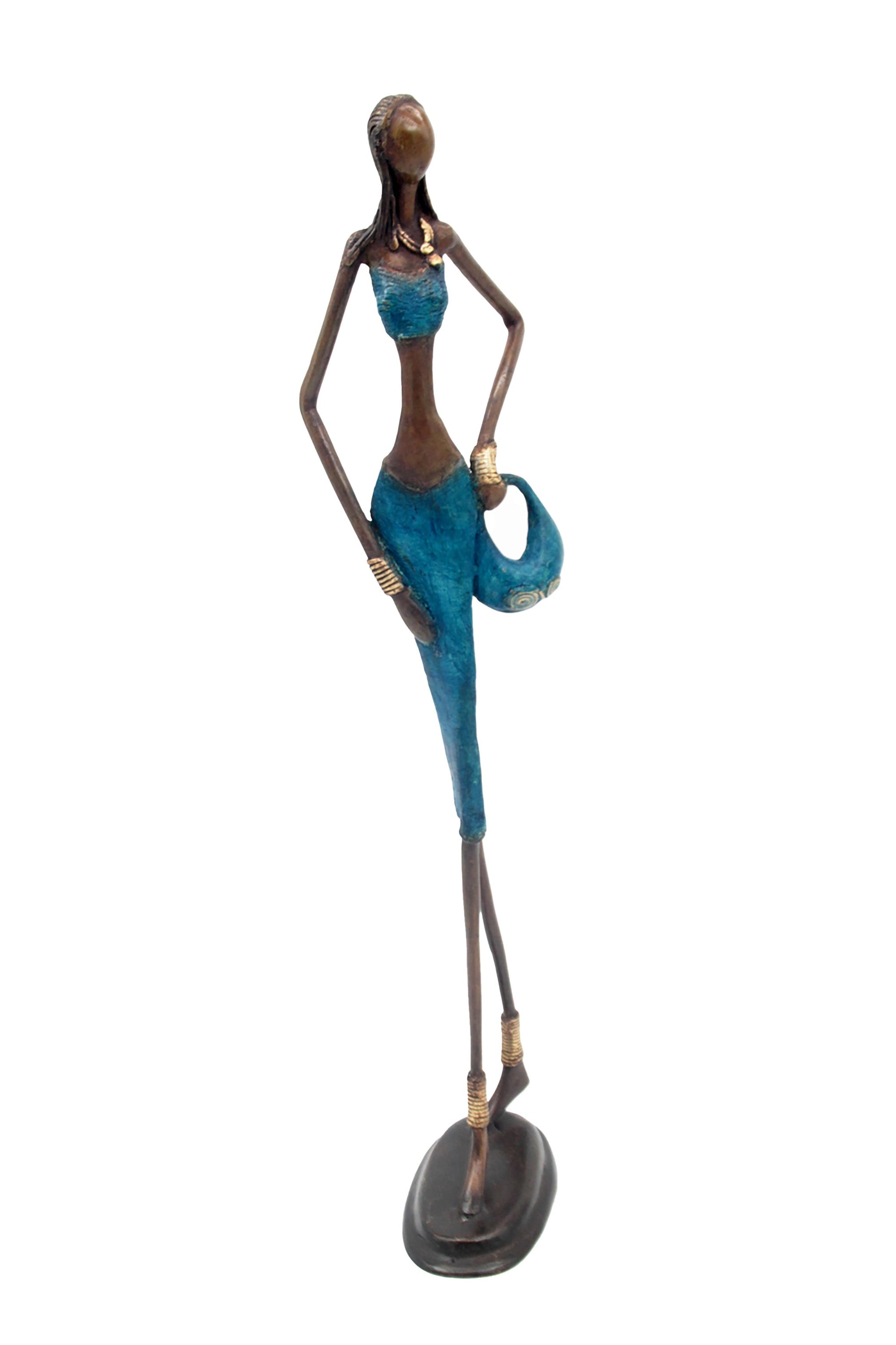 Bronze 55 cm bleu n°8 Bronzes d'Afrique