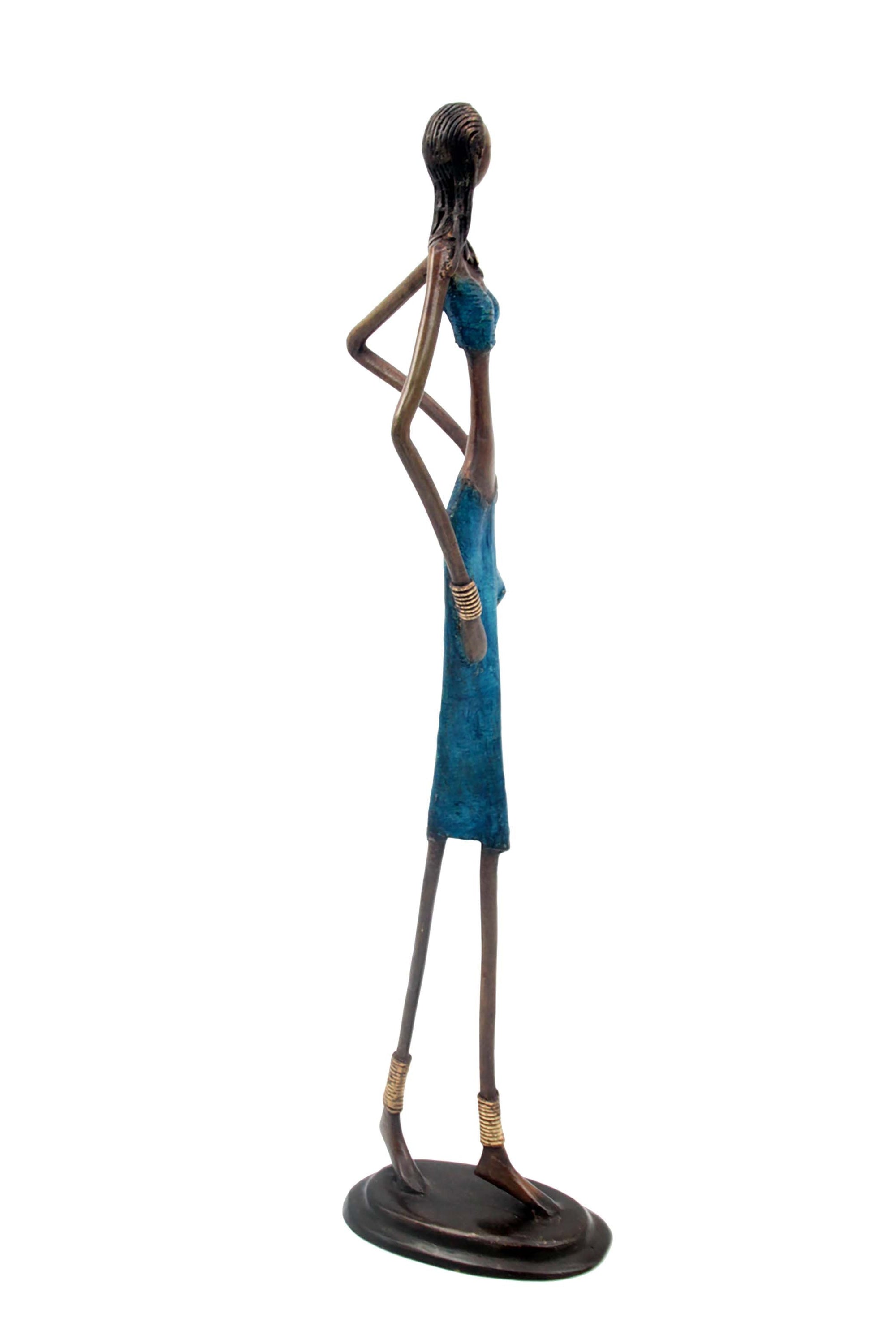 Bronze 55 cm bleu n°8 Bronzes d'Afrique
