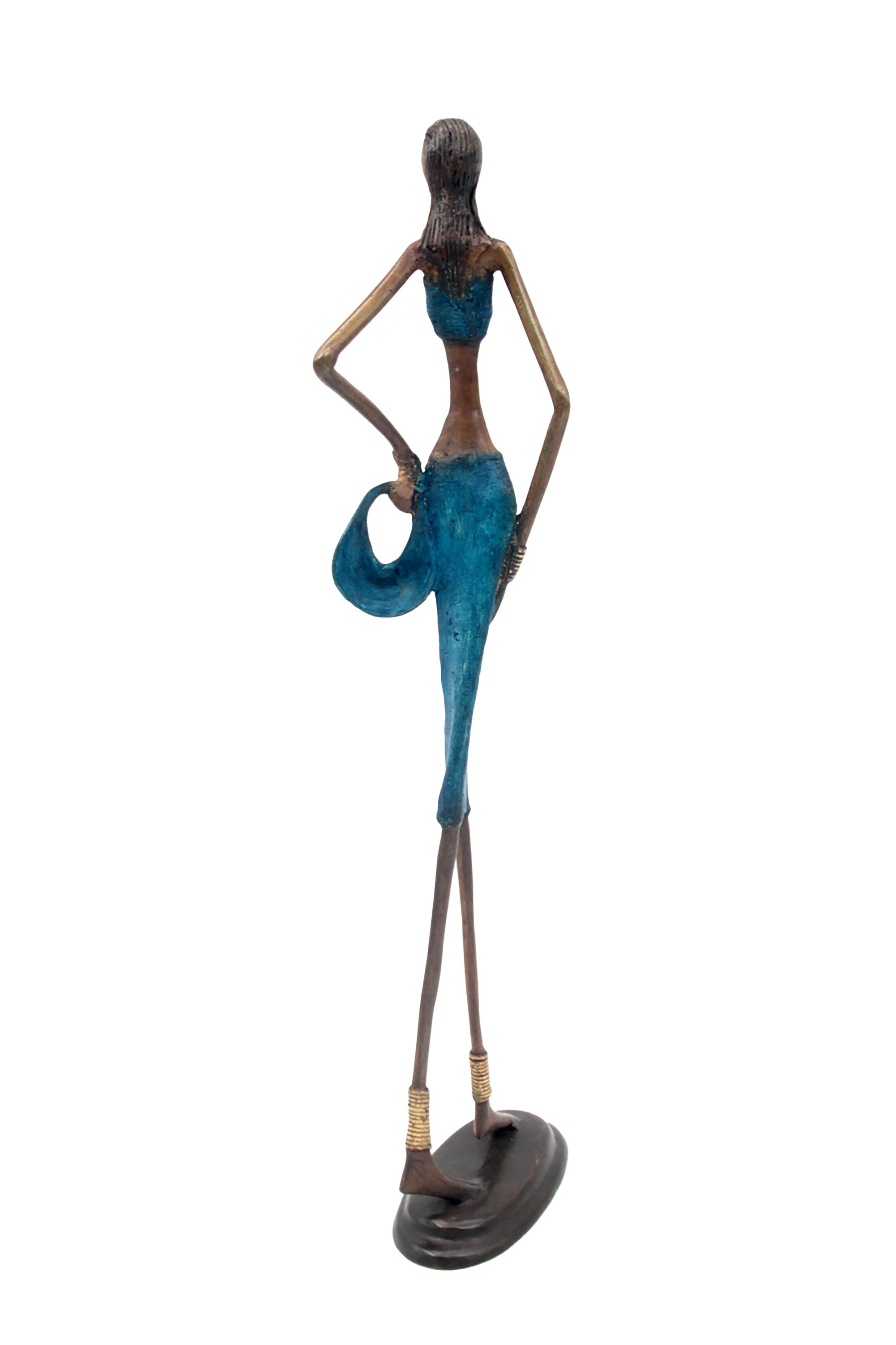 Bronze 55 cm bleu n°8 Bronzes d'Afrique