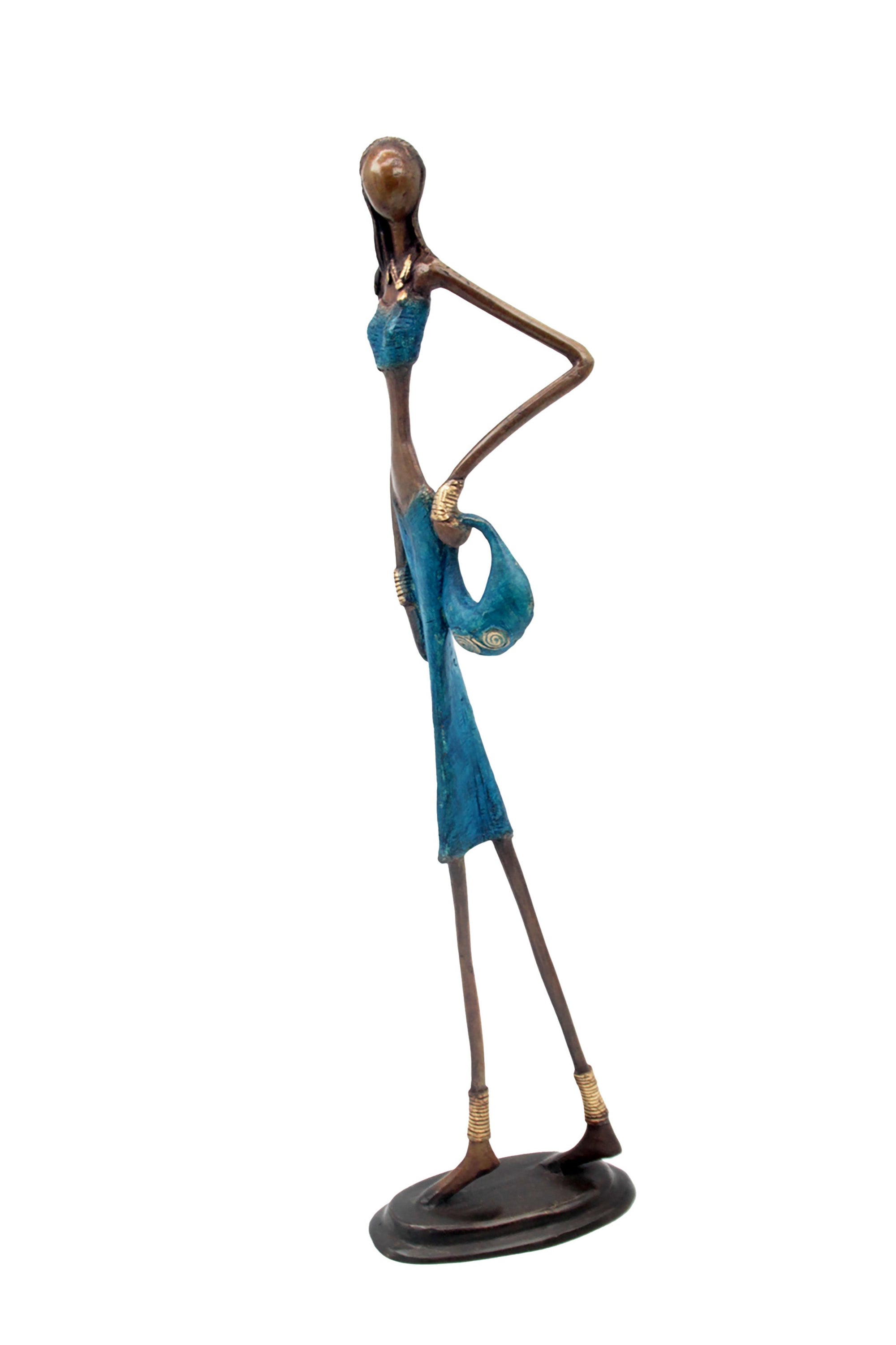 Bronze 55 cm bleu n°8 Bronzes d'Afrique