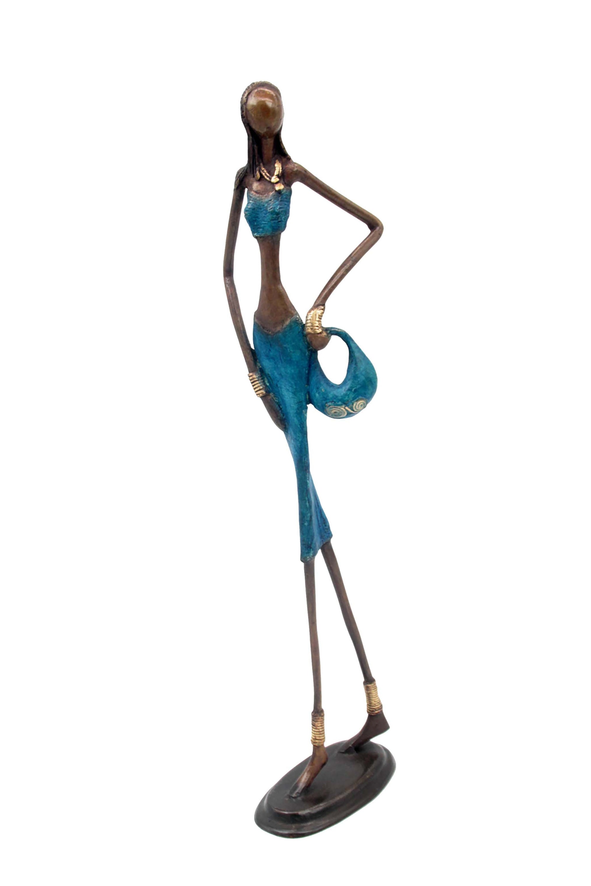 Bronze 55 cm bleu n°8 Bronzes d'Afrique