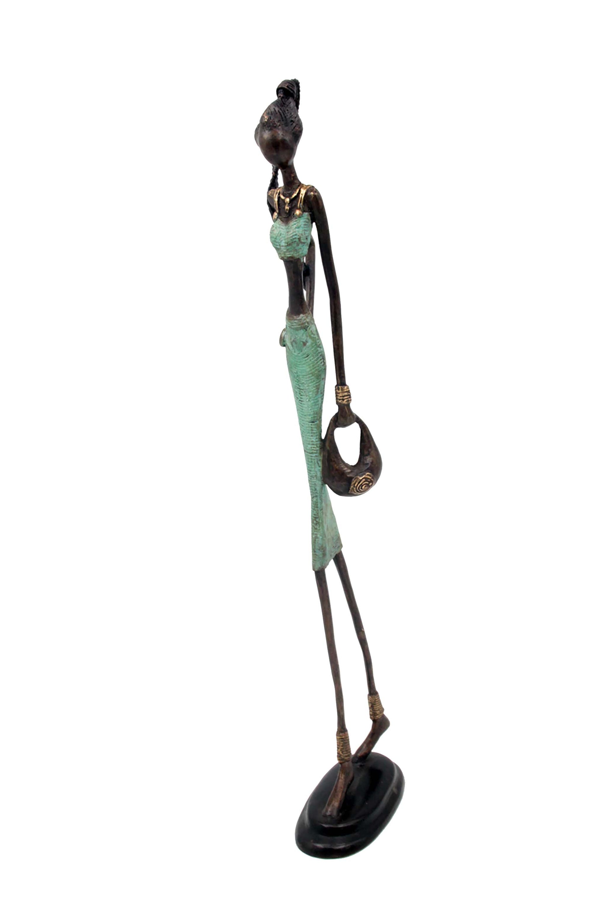 Bronze 55 cm turquoise n°3 Bronzes d'Afrique