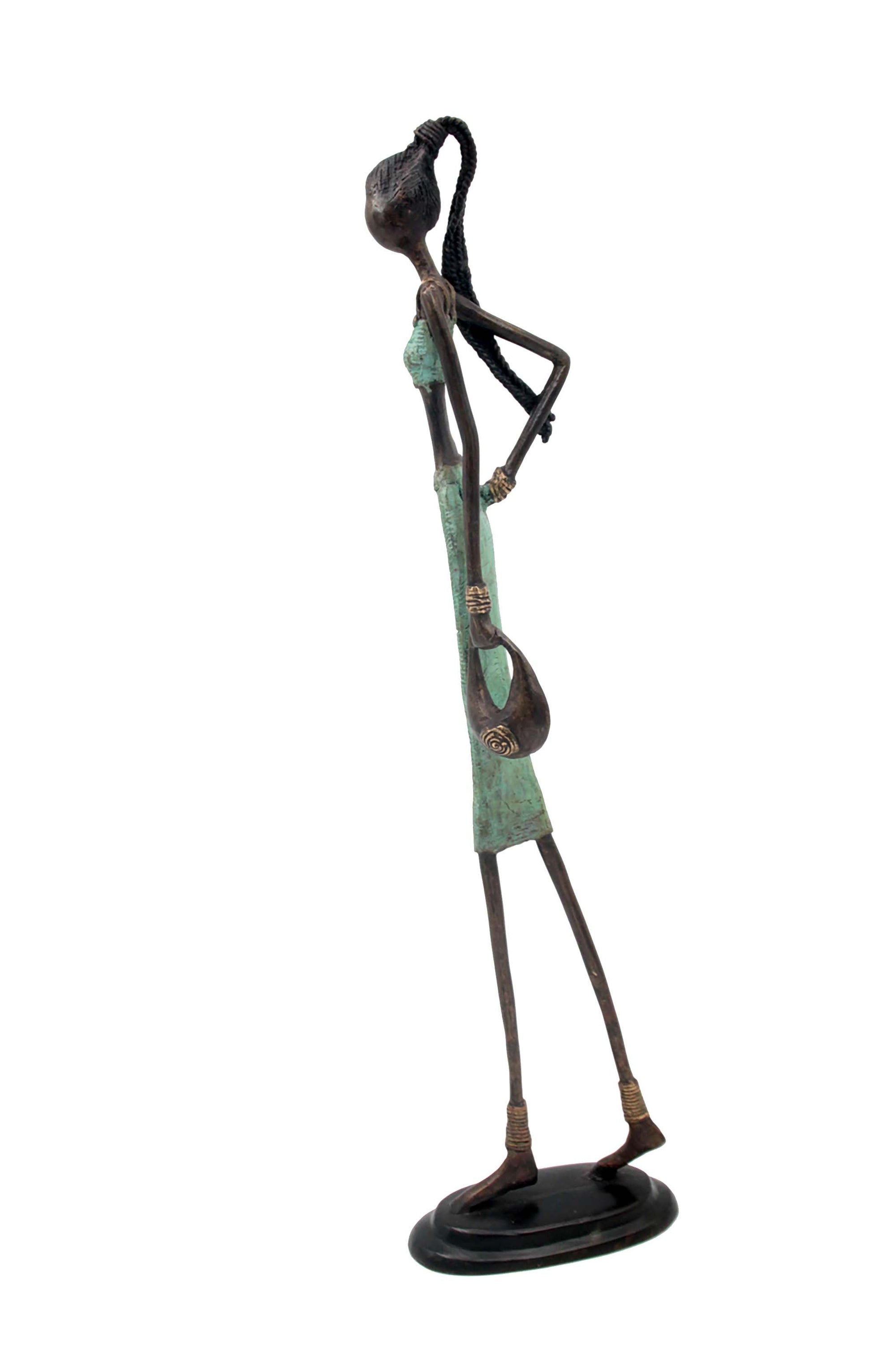 Bronze 55 cm turquoise n°3 Bronzes d'Afrique