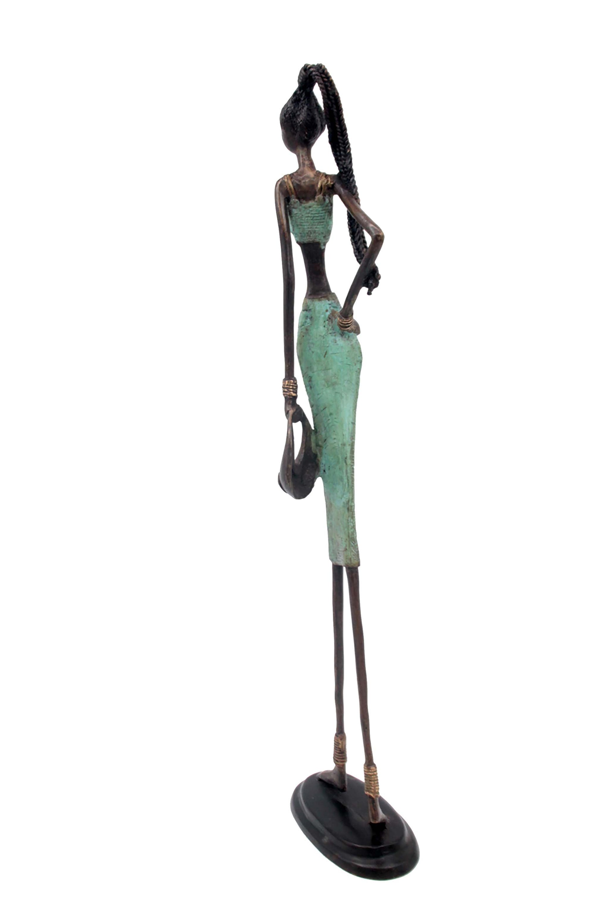 Bronze 55 cm turquoise n°3 Bronzes d'Afrique
