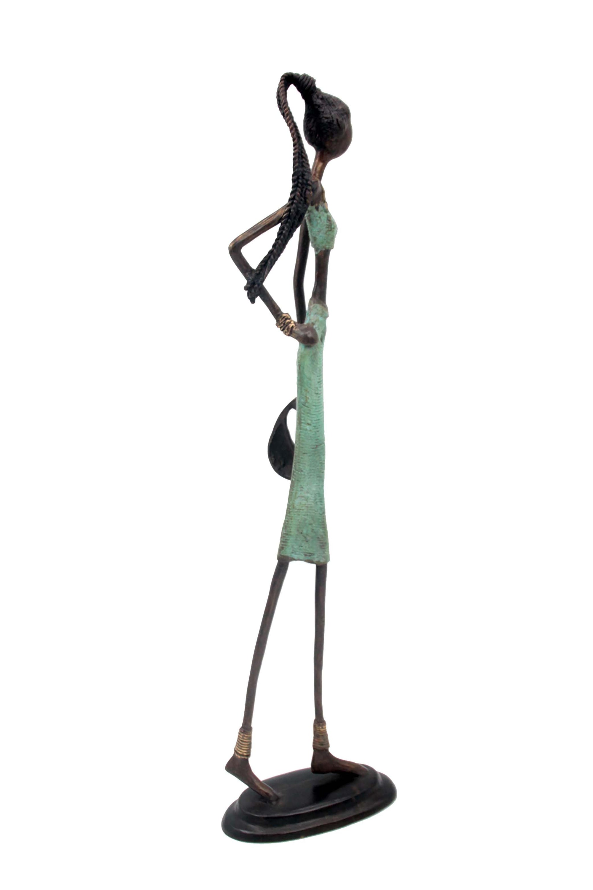 Bronze 55 cm turquoise n°3 Bronzes d'Afrique