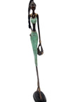 Bronze 55 cm turquoise n°3 Bronzes d'Afrique