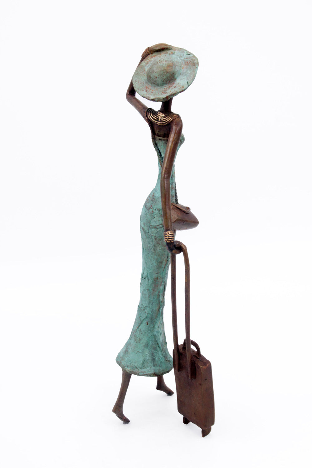 Bronze Mohamadi Dermé 40 cm turquoise n°1 Bronzes d'Afrique
