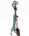Bronze Mohamadi Dermé 40 cm turquoise n°1 Bronzes d'Afrique