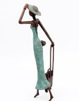 Bronze Mohamadi Dermé 40 cm turquoise n°1 Bronzes d'Afrique