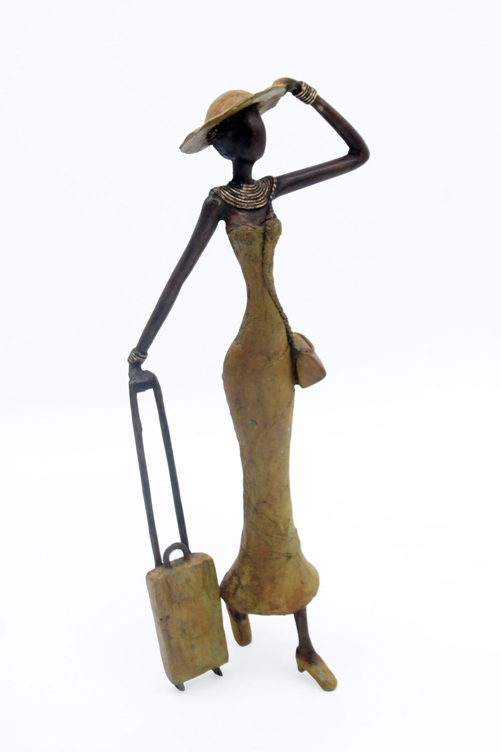 Bronze Mohamadi Dermé 40 cm vert n°1 Bronzes d'Afrique