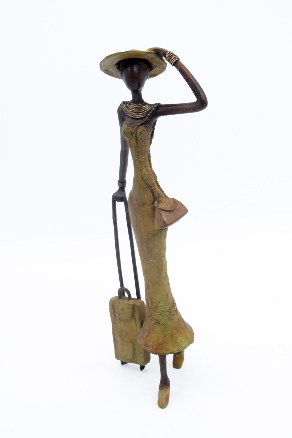 Bronze Mohamadi Dermé 40 cm vert n°1 Bronzes d'Afrique