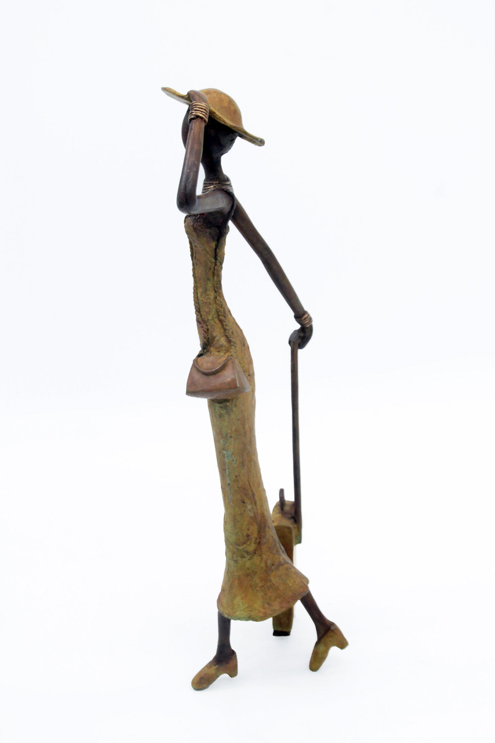 Bronze Mohamadi Dermé 40 cm vert n°1 Bronzes d'Afrique