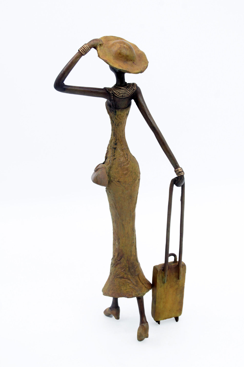 Bronze Mohamadi Dermé 40 cm vert n°1 Bronzes d'Afrique