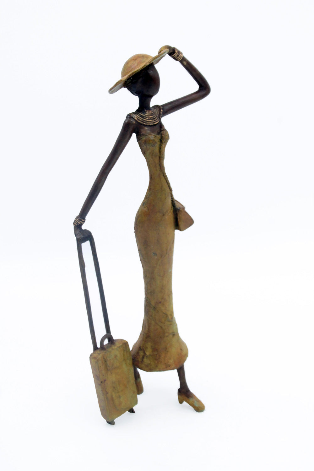 Bronze Mohamadi Dermé 40 cm vert n°1 Bronzes d'Afrique