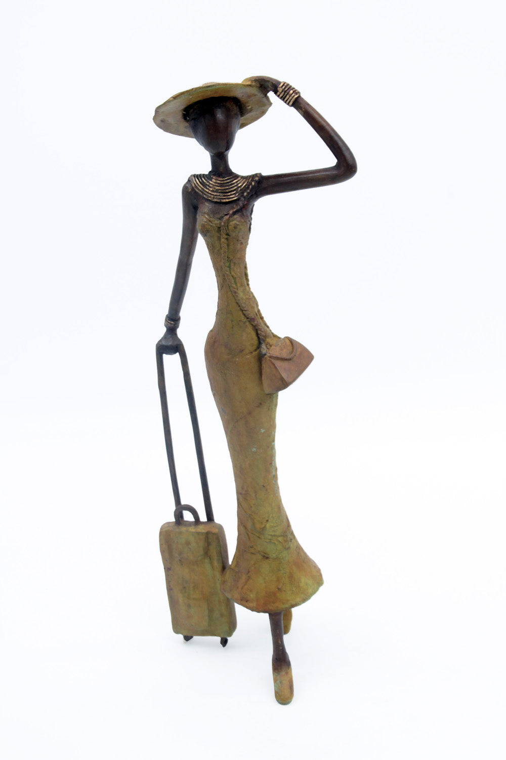 Bronze Mohamadi Dermé 40 cm vert n°1 Bronzes d'Afrique