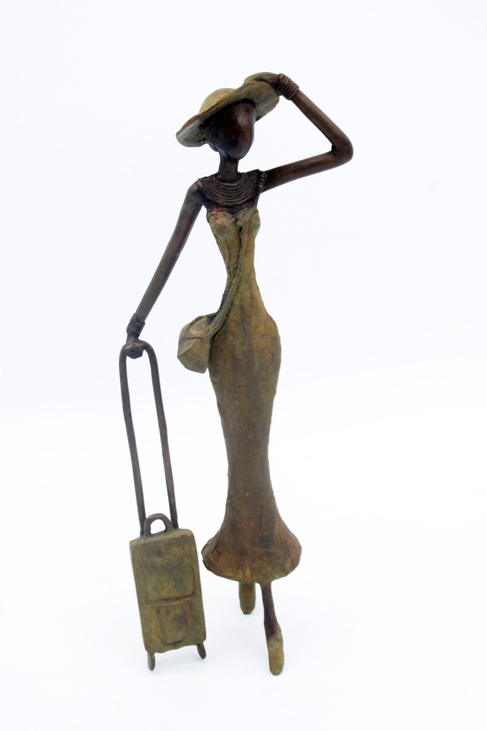 Bronze Mohamadi Dermé 40 cm vert n°2 Bronzes d'Afrique