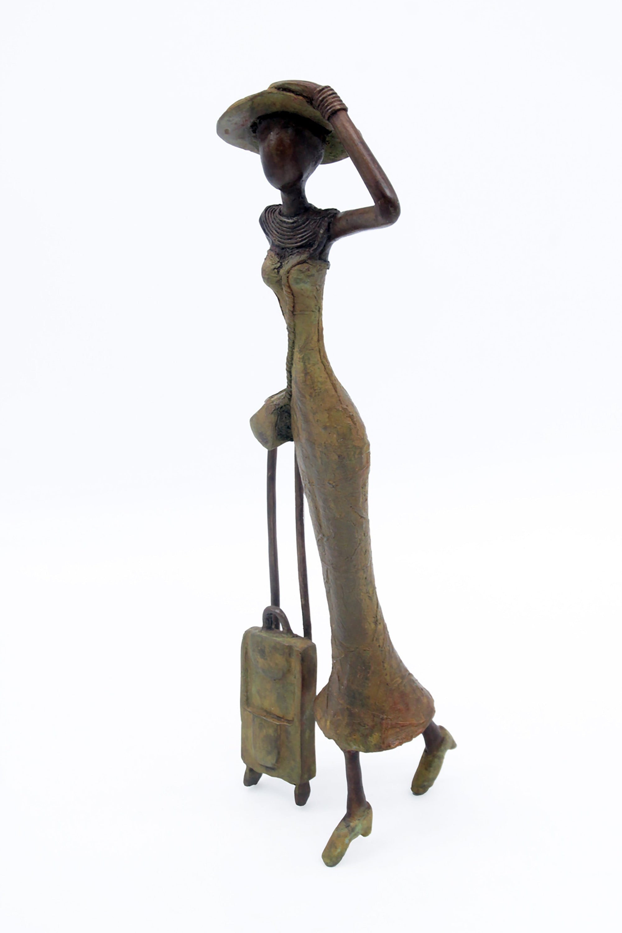 Bronze Mohamadi Dermé 40 cm vert n°2 Bronzes d'Afrique