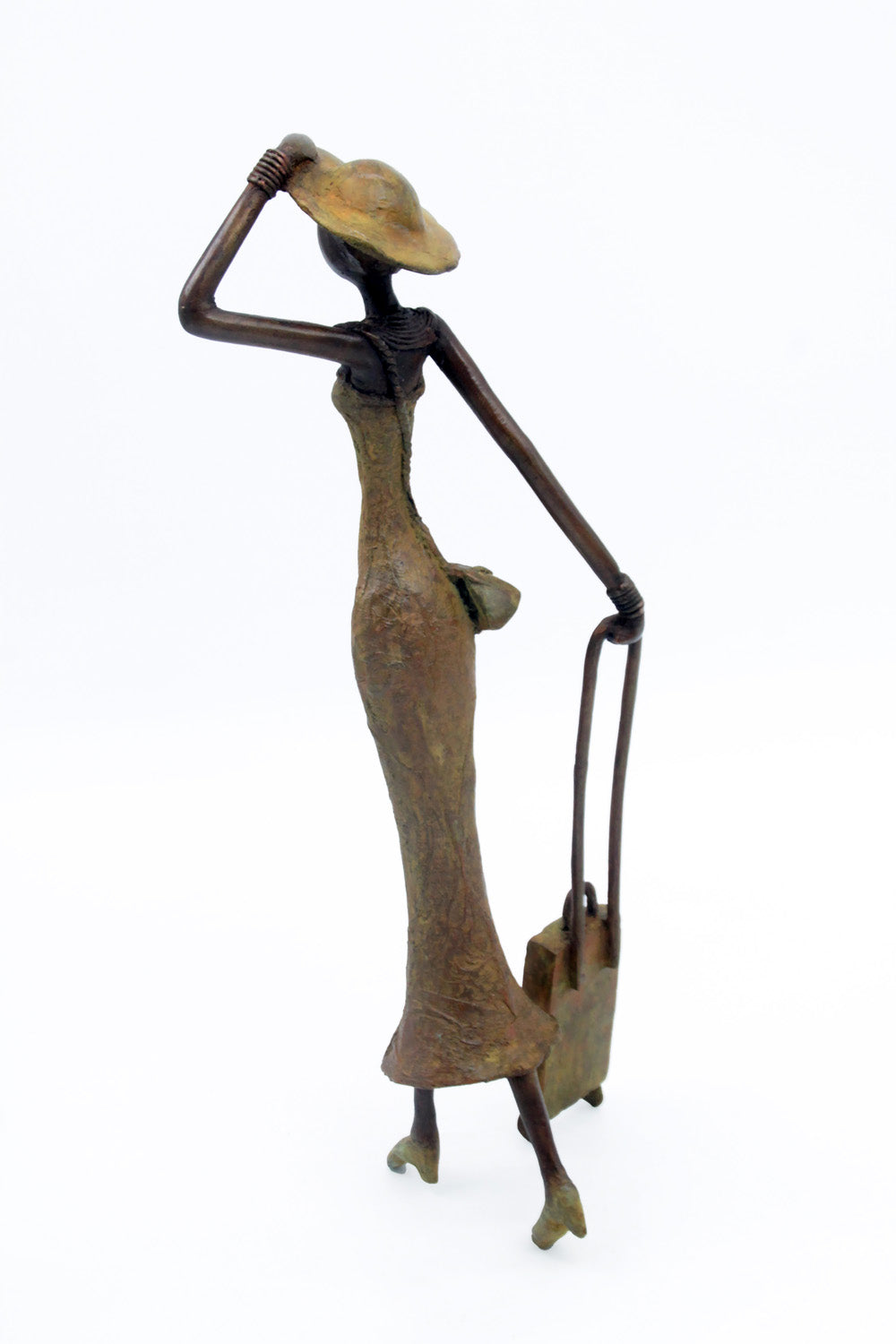 Bronze Mohamadi Dermé 40 cm vert n°2 Bronzes d'Afrique