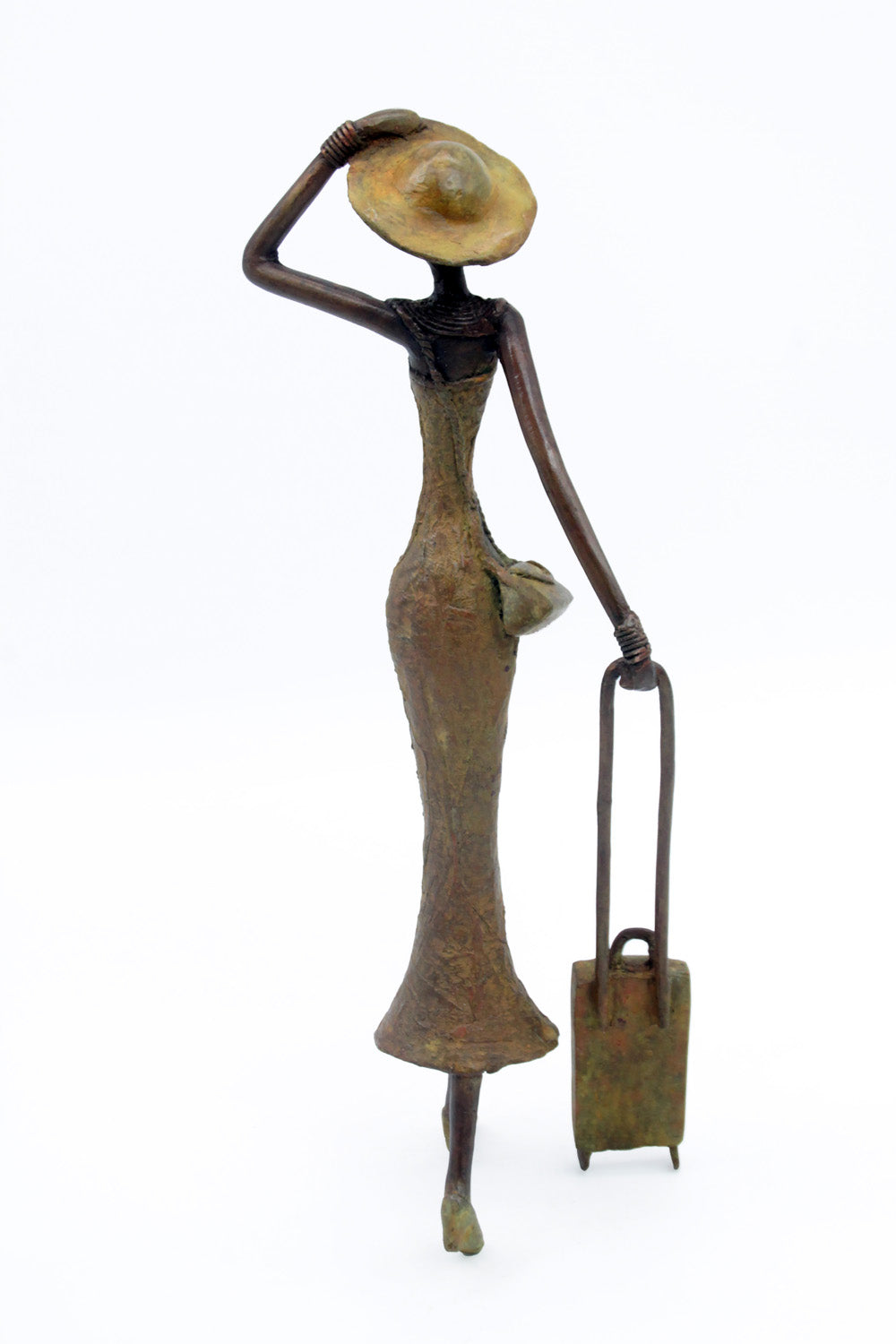 Bronze Mohamadi Dermé 40 cm vert n°2 Bronzes d'Afrique