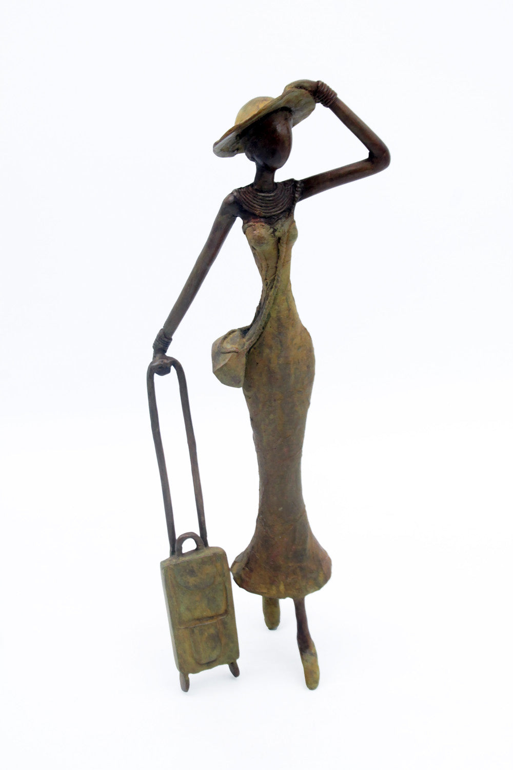 Bronze Mohamadi Dermé 40 cm vert n°2 Bronzes d'Afrique