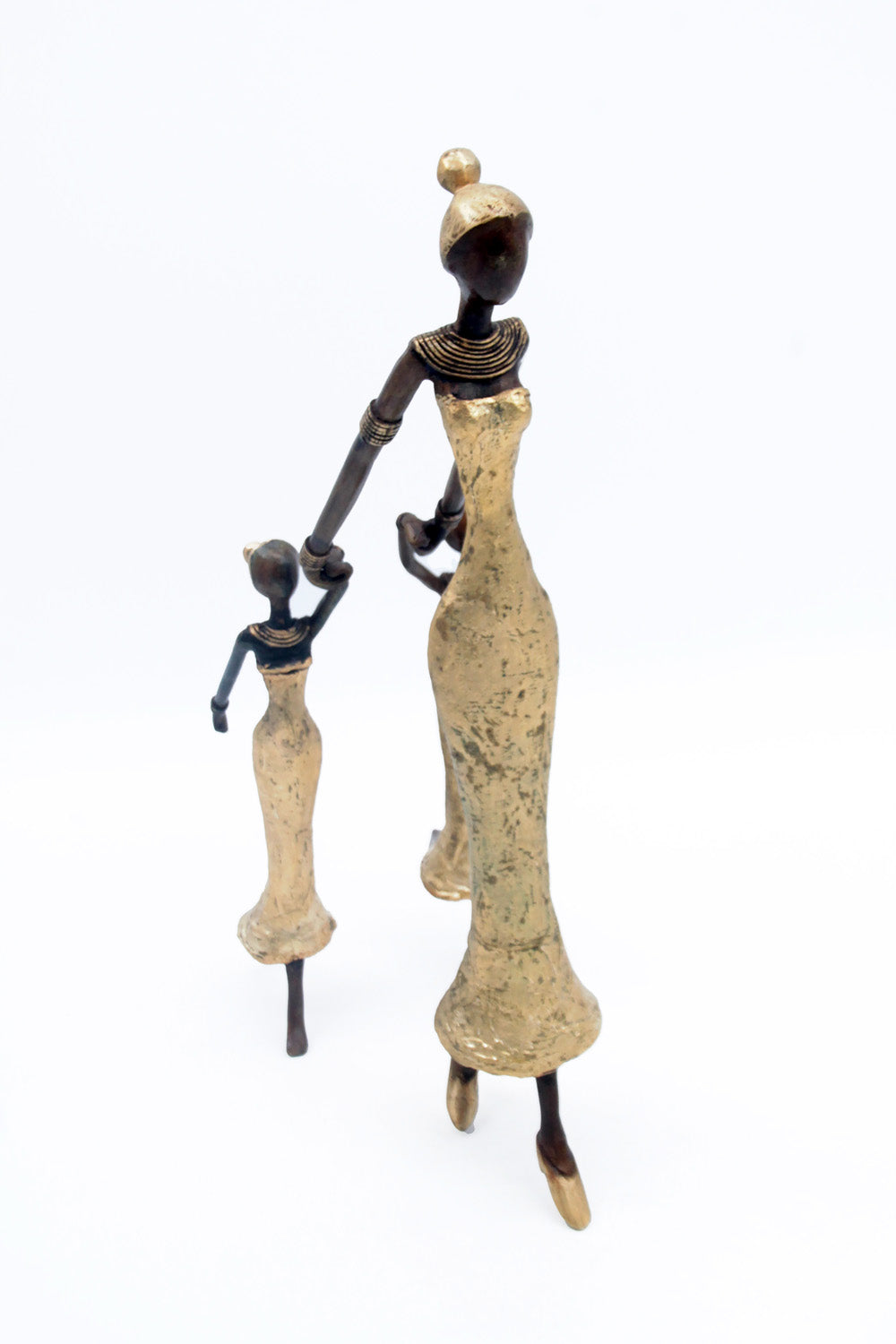 Bronze Mohamadi Dermé 30 cm doré n°9 Bronzes d'Afrique