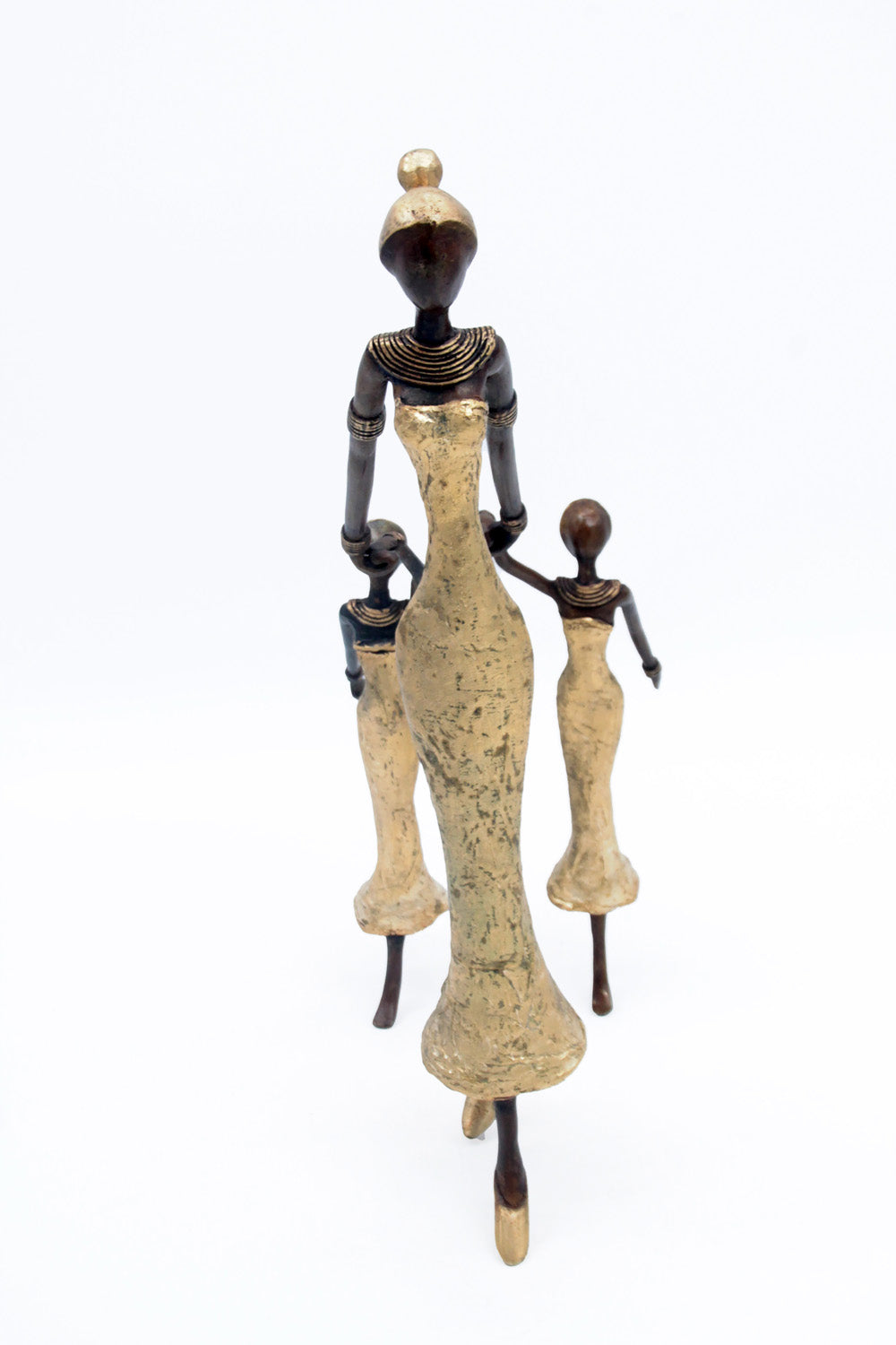 Bronze Mohamadi Dermé 30 cm doré n°9 Bronzes d'Afrique