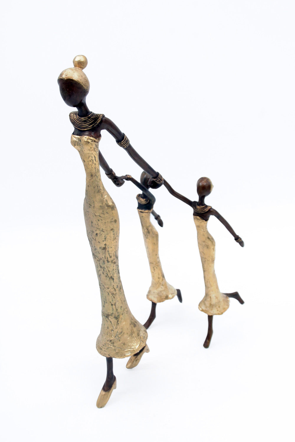 Bronze Mohamadi Dermé 30 cm doré n°9 Bronzes d'Afrique