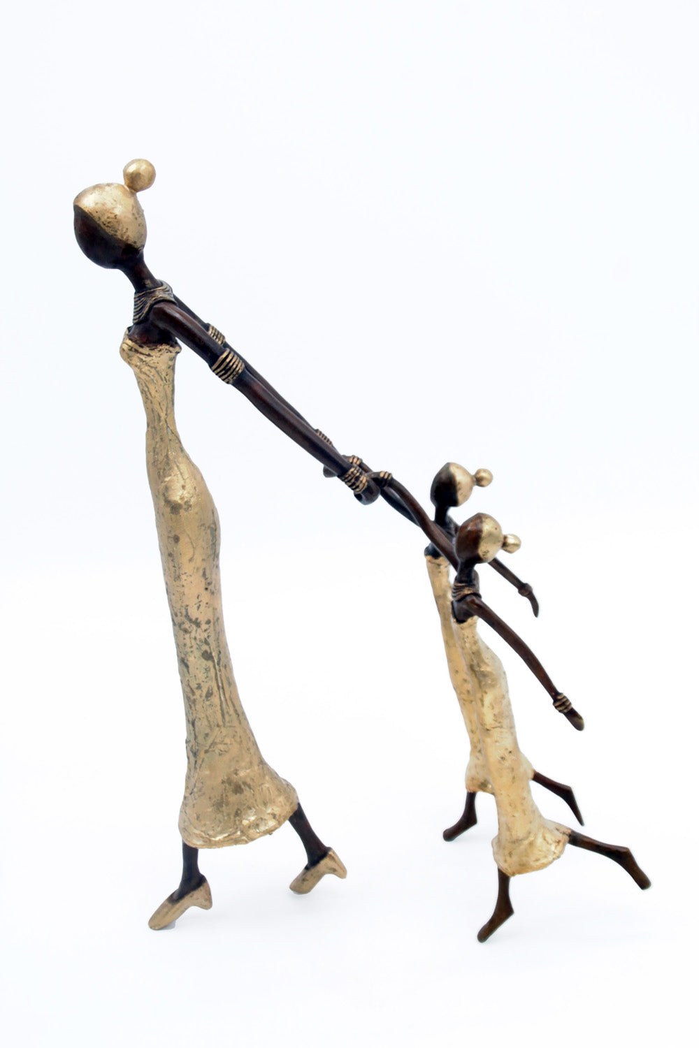 Bronze Mohamadi Dermé 30 cm doré n°9 Bronzes d'Afrique