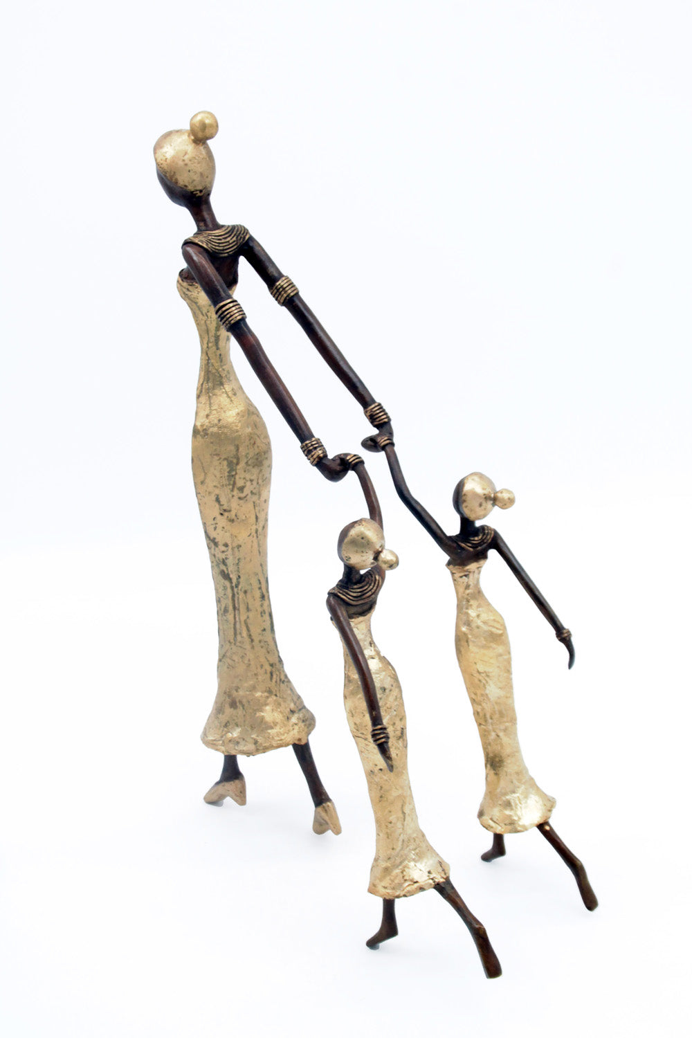 Bronze Mohamadi Dermé 30 cm doré n°9 Bronzes d'Afrique