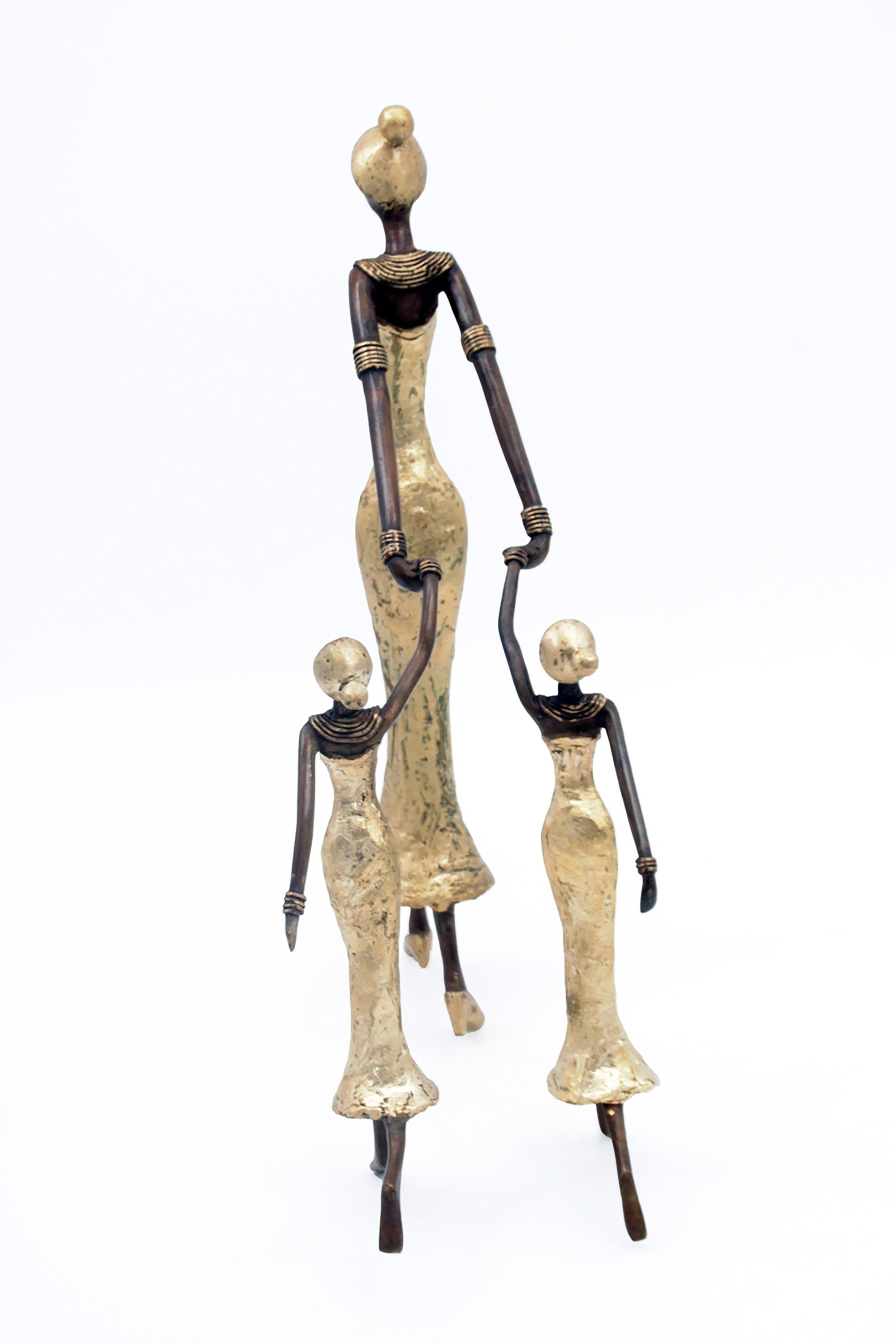 Bronze Mohamadi Dermé 30 cm doré n°9 Bronzes d'Afrique