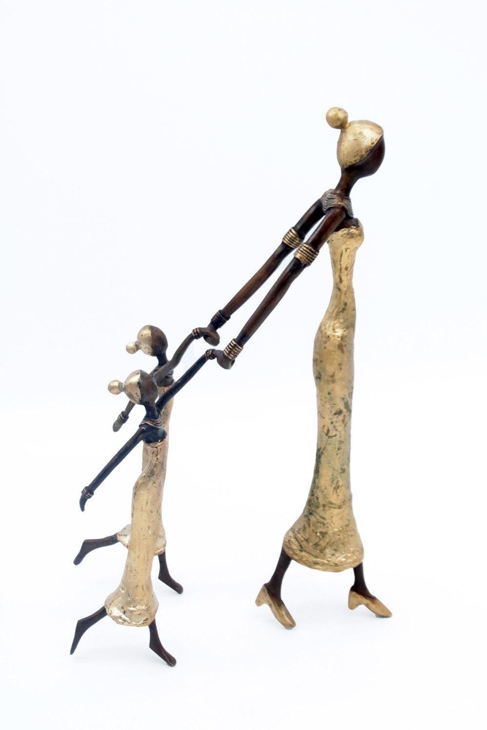 Bronze Mohamadi Dermé 30 cm doré n°9 Bronzes d'Afrique