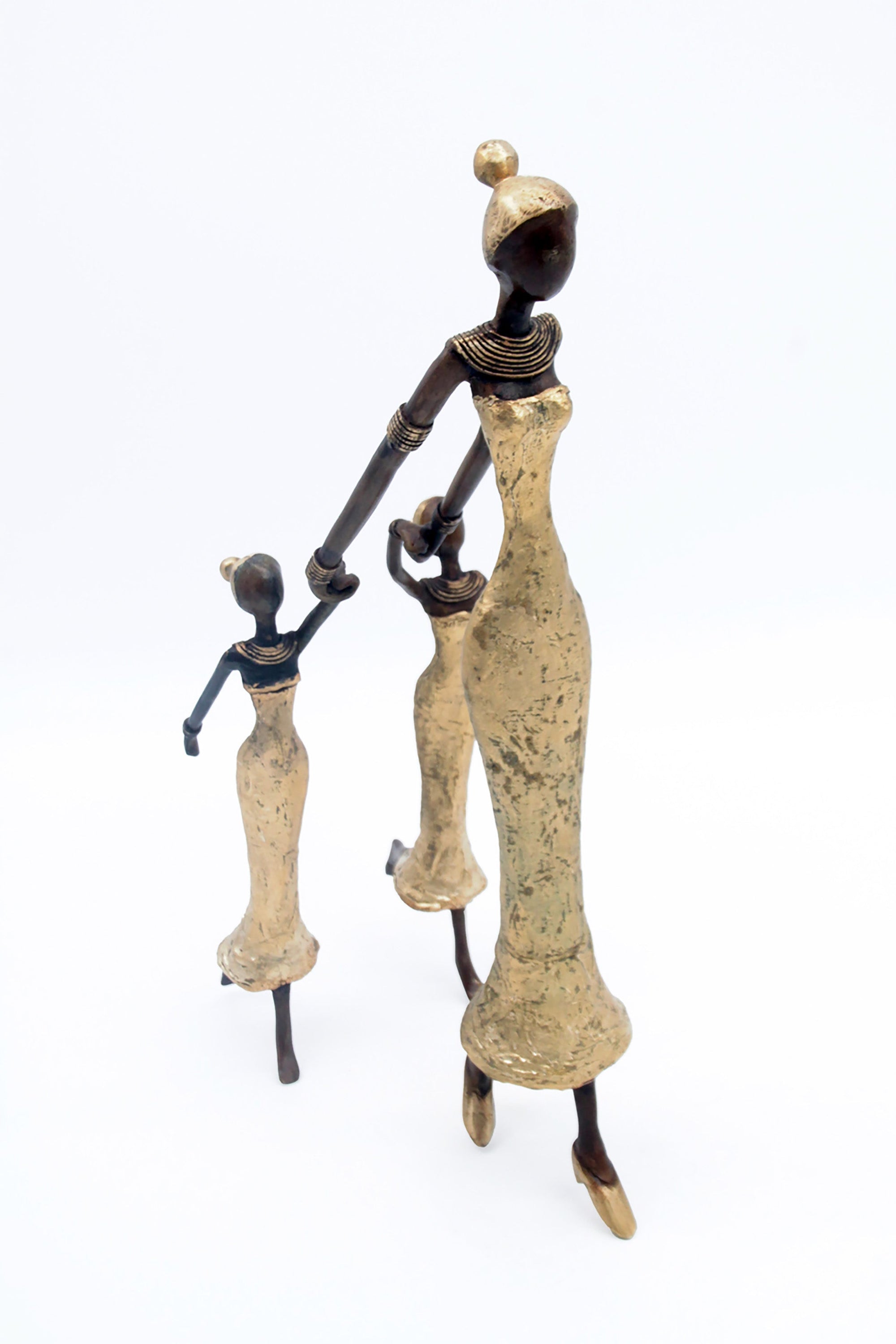 Bronze Mohamadi Dermé 30 cm doré n°9 Bronzes d'Afrique