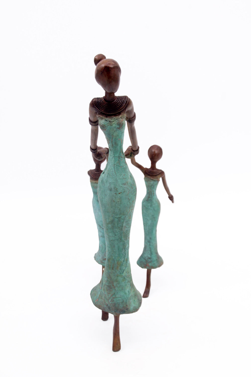 Bronze Mohamadi Dermé 40 cm turquoise n°2 Bronzes d'Afrique