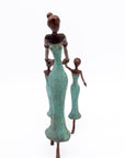 Bronze Mohamadi Dermé 40 cm turquoise n°2 Bronzes d'Afrique