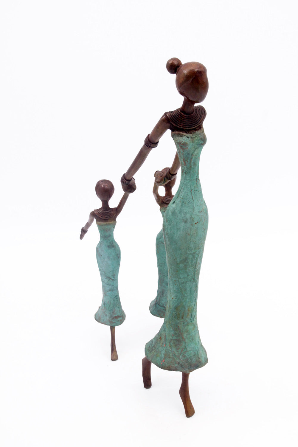 Bronze Mohamadi Dermé 40 cm turquoise n°2 Bronzes d'Afrique