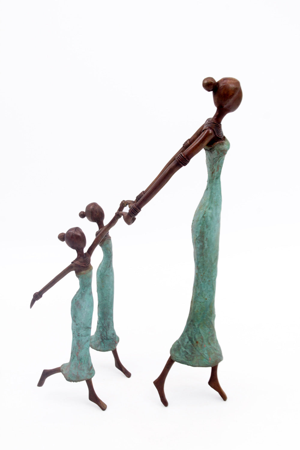 Bronze Mohamadi Dermé 40 cm turquoise n°2 Bronzes d'Afrique