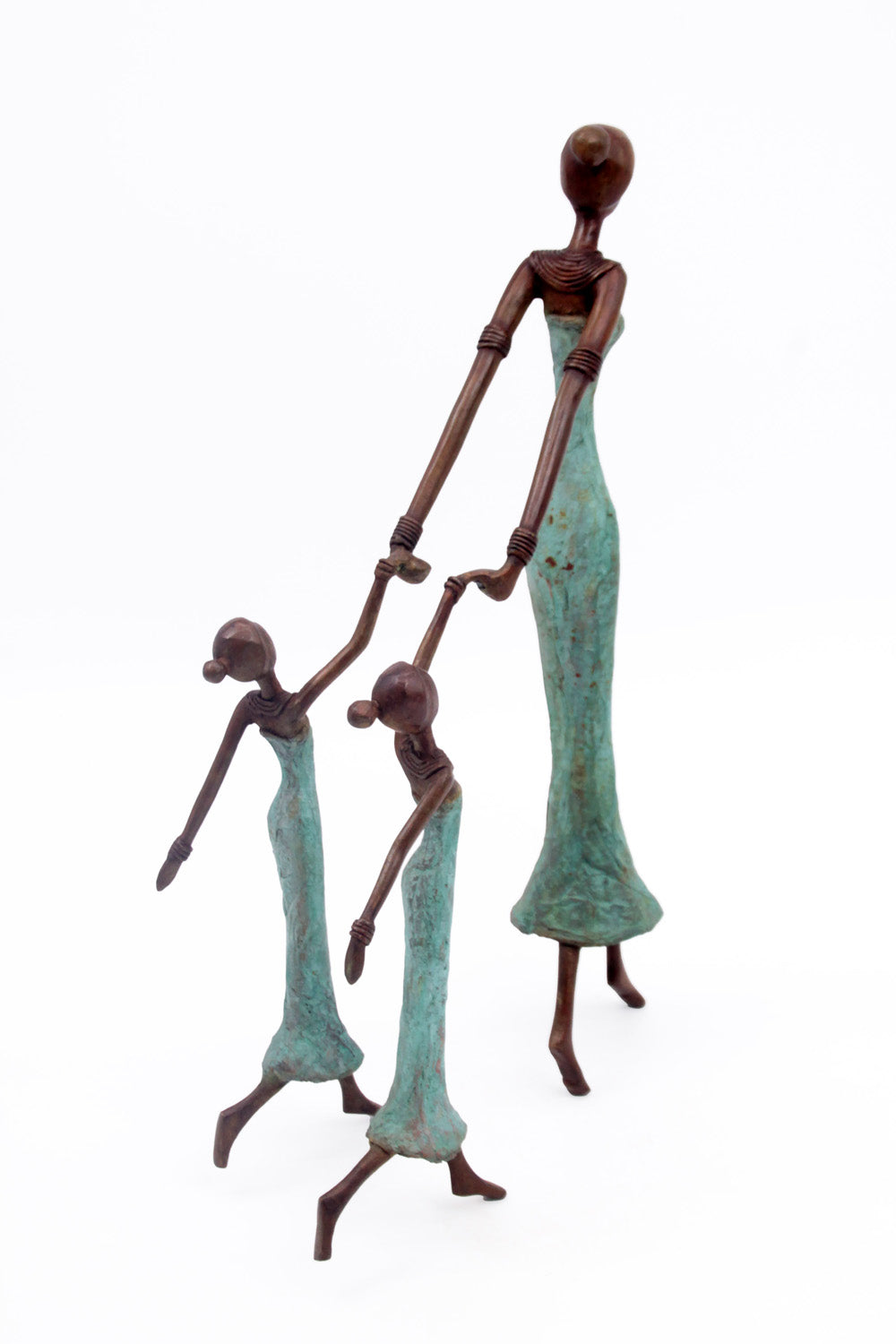 Bronze Mohamadi Dermé 40 cm turquoise n°2 Bronzes d'Afrique