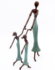 Bronze Mohamadi Dermé 40 cm turquoise n°2 Bronzes d'Afrique