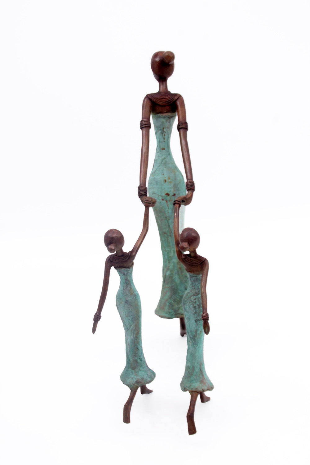 Bronze Mohamadi Dermé 40 cm turquoise n°2 Bronzes d'Afrique