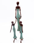 Bronze Mohamadi Dermé 40 cm turquoise n°2 Bronzes d'Afrique