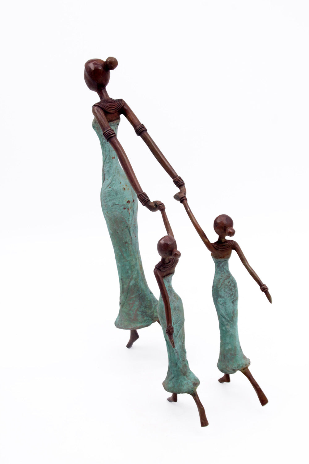 Bronze Mohamadi Dermé 40 cm turquoise n°2 Bronzes d'Afrique