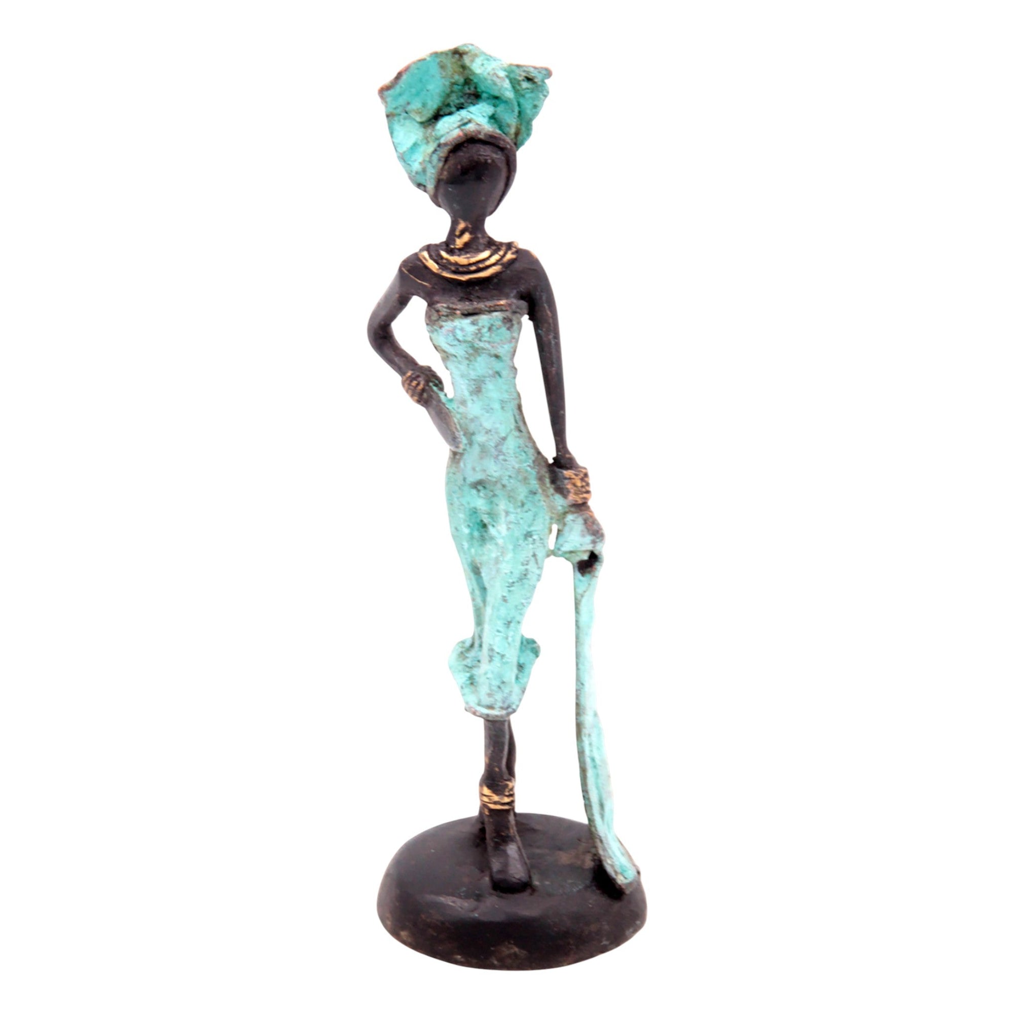 Bronze 15 cm turquoise n°7